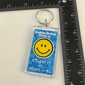 Bubba Gump Shrimp Co Stupid‎ is as Stupid Does Smiley Face Keychain 2012